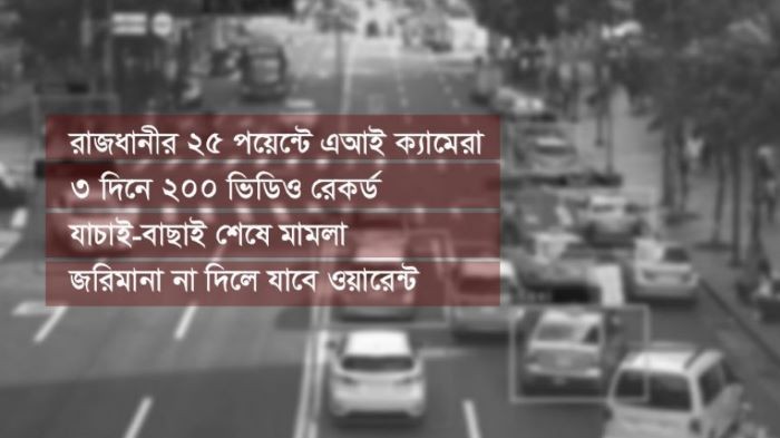 এআই ট্রাফিক ব্যবস্থায় তিন দিনে ২০০ অনিয়ম শনাক্ত, নতুন সিস্টেমে জটিলতাও রয়েছে